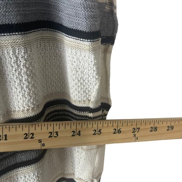 Anthropologie Moth Women's Size XS/S Striped Aztec Fringe Poncho Sweater - Picture 8 of 9